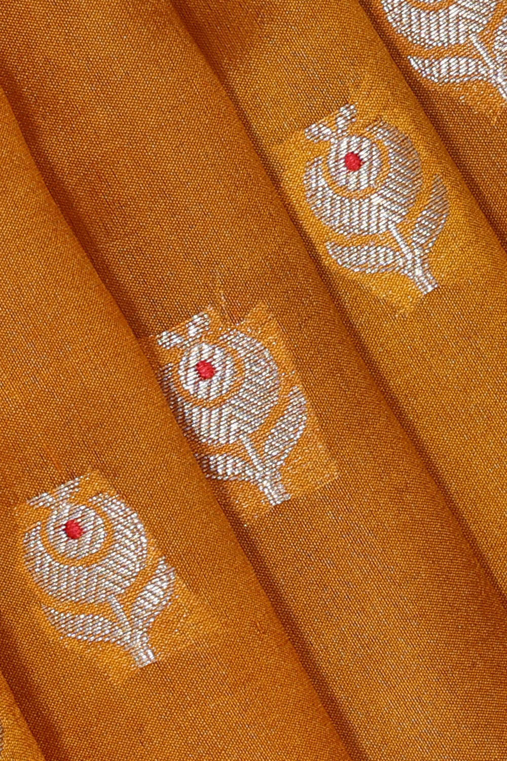 Mustard Yellow Silk Saree