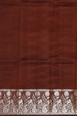 Image of Mustard Yellow Silk Saree