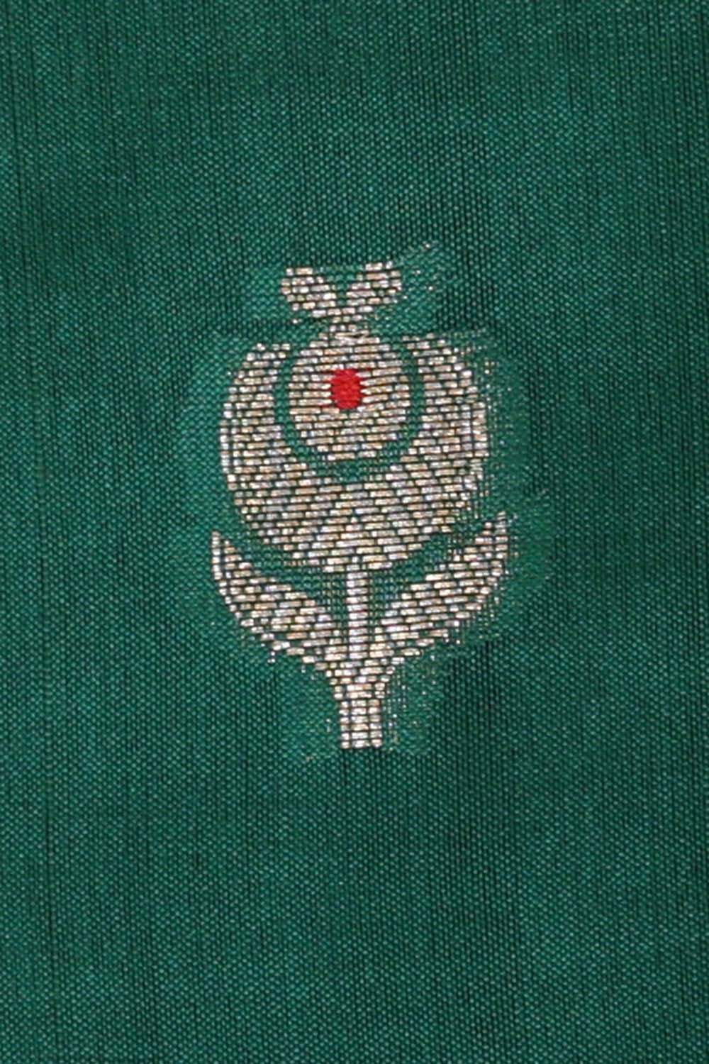 Image of Jade Green Silk Saree