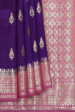 Image of Purple Silk Saree