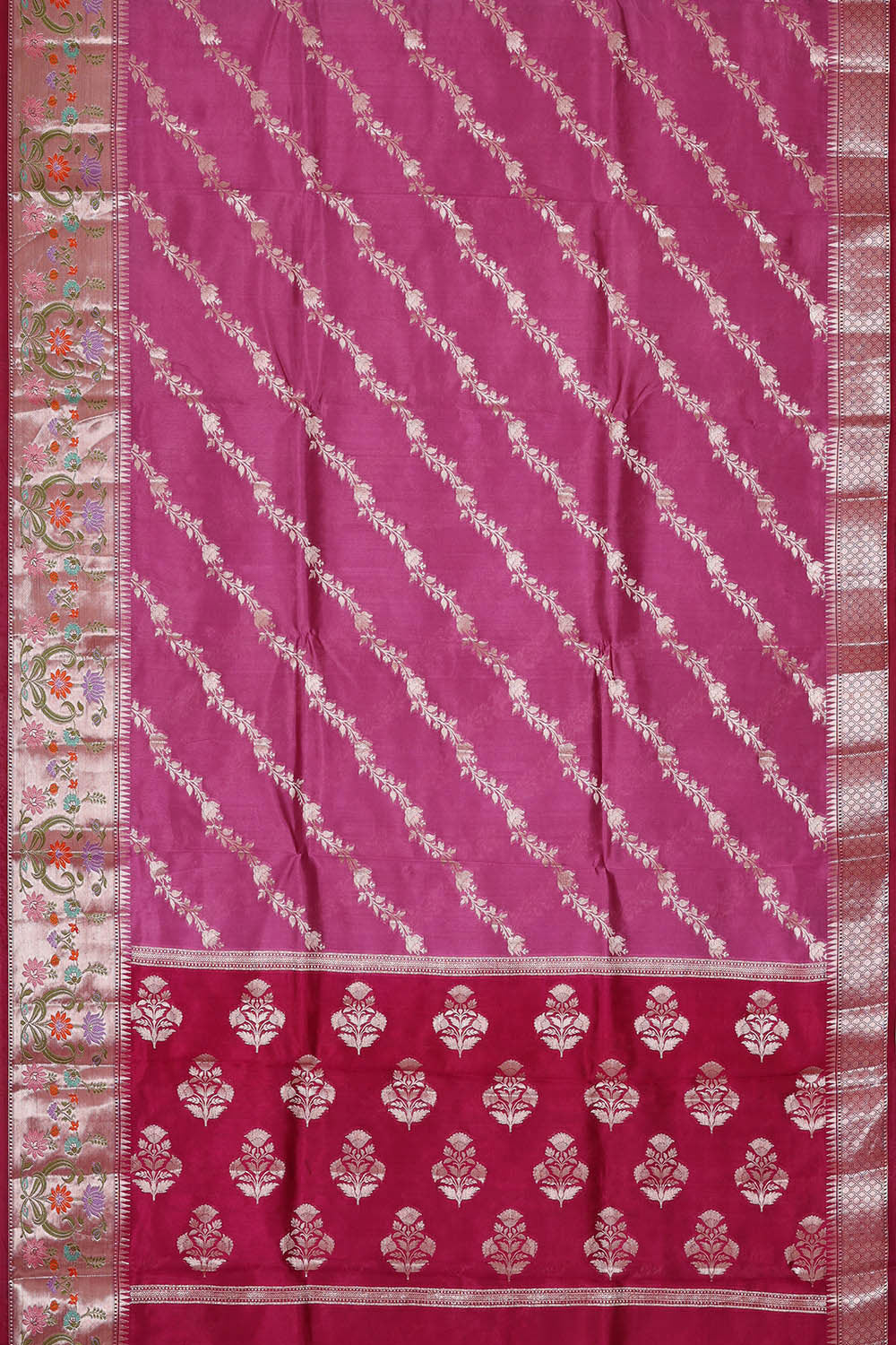Magenta Silk Saree