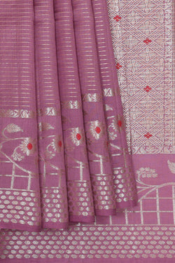 Image of Lavender Silk Saree