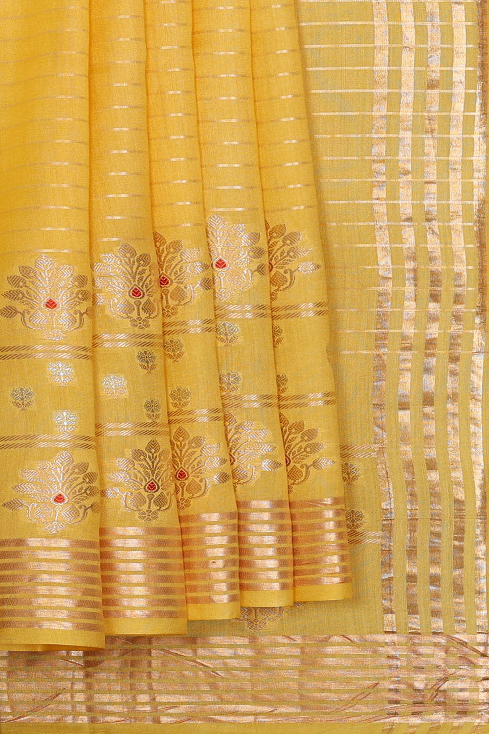 Yellow Silk Saree
