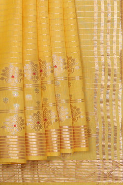 Image of Yellow Silk Saree