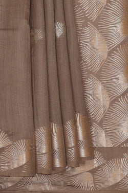 Image of Brown Silk Saree
