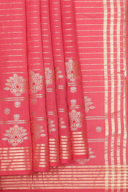 Image of Peach Silk Saree