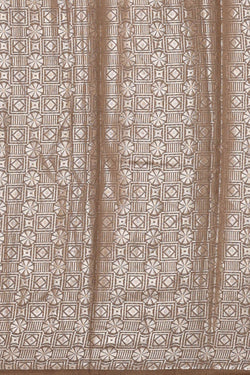 Image of Dark Cream Silk Saree
