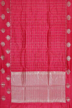 Image of Reddish Pink Silk Saree