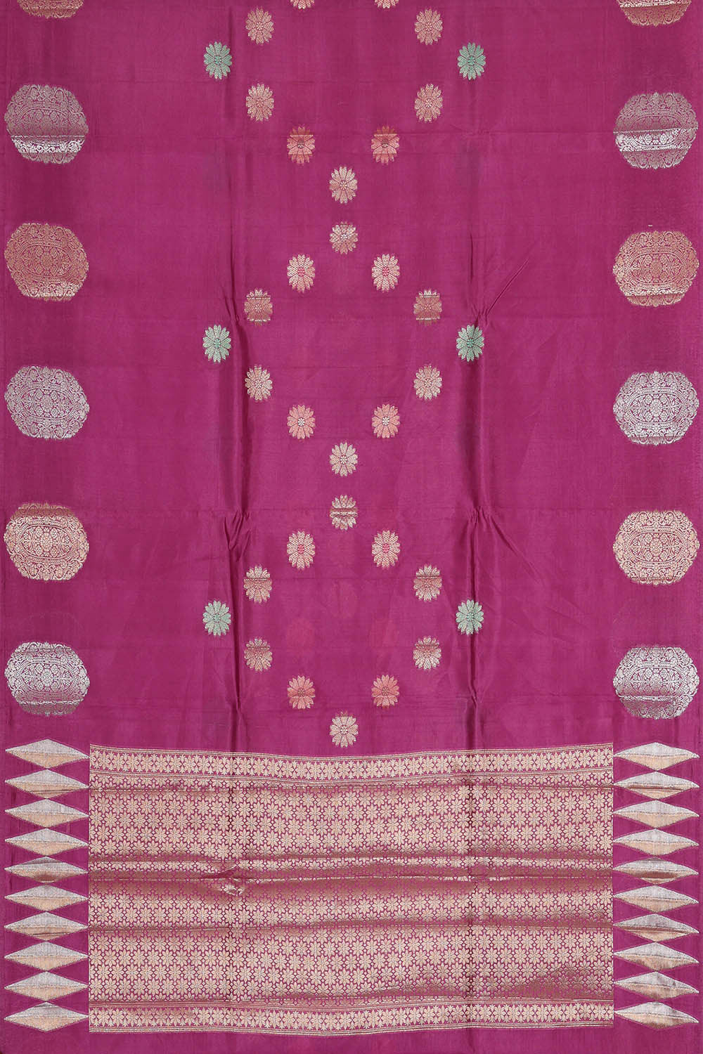 Image of Rose Pink Silk Saree