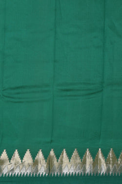Image of Teal Green Silk Saree