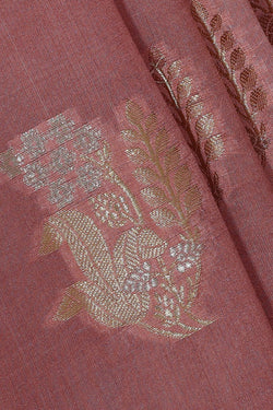 Image of Onion Pink Silk Saree