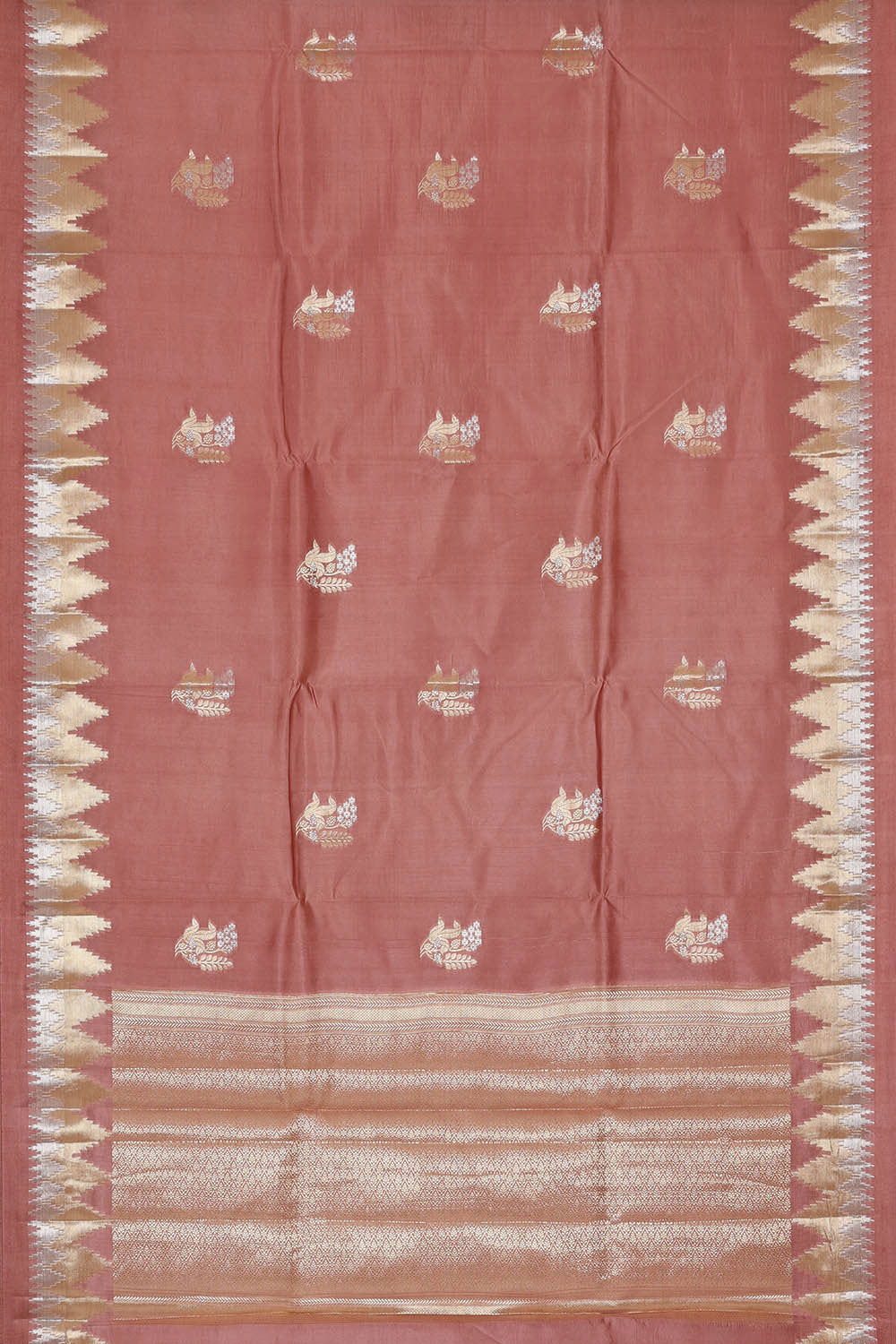 Onion Pink Silk Saree