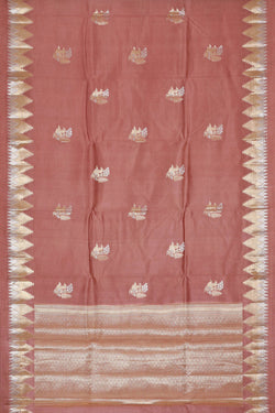 Image of Onion Pink Silk Saree