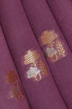Image of Dark Lavender Silk Saree