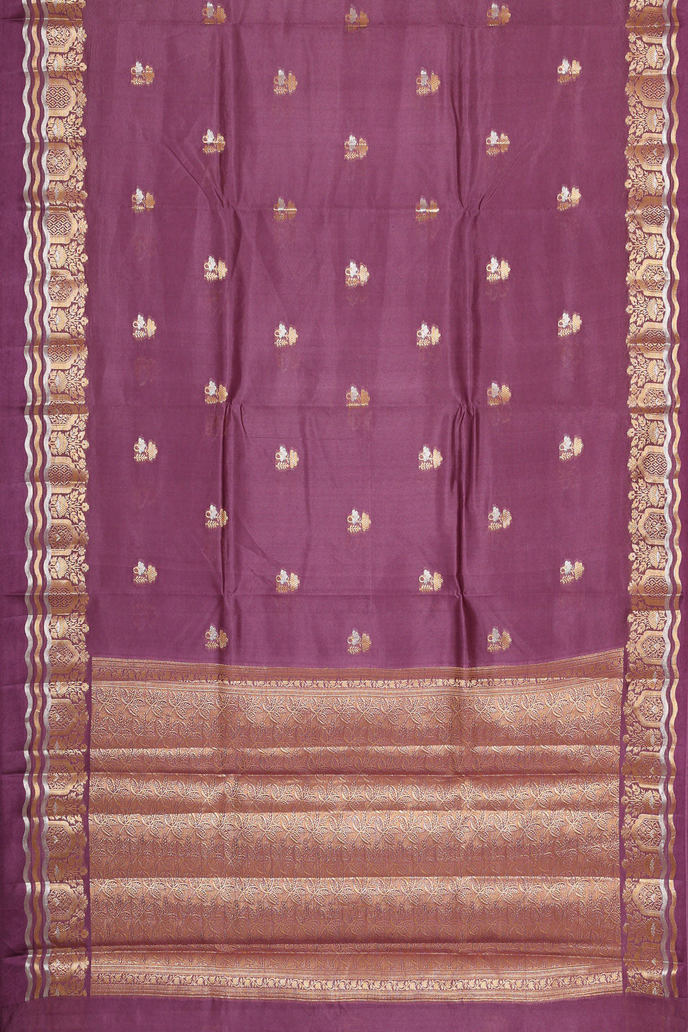 Dark Lavender Silk Saree
