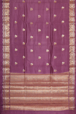 Image of Dark Lavender Silk Saree