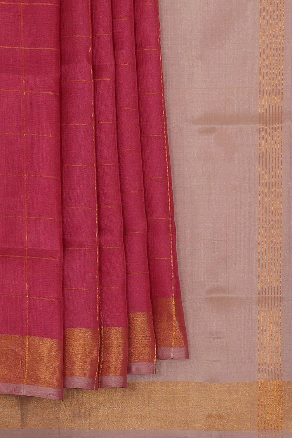 Uppada Silk Reddish Pink Saree