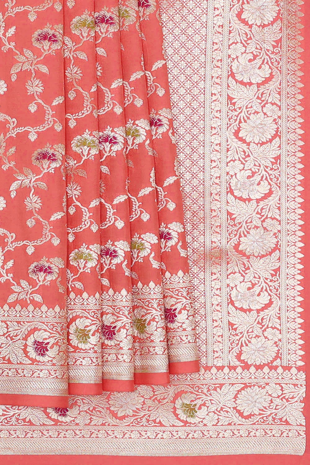 Banarasi Silk Peach Saree