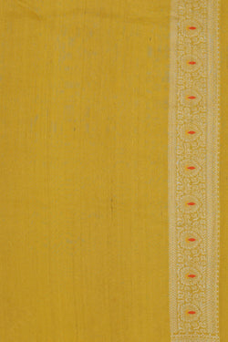 Image of Tussar Georgette Yellow Saree