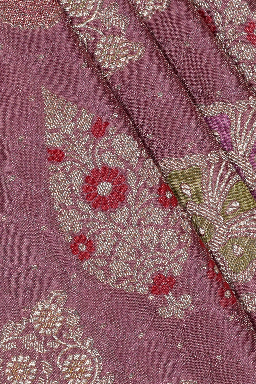 Image of Banarasi Silk Onion Pink Saree