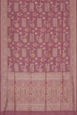 Image of Banarasi Silk Onion Pink Saree