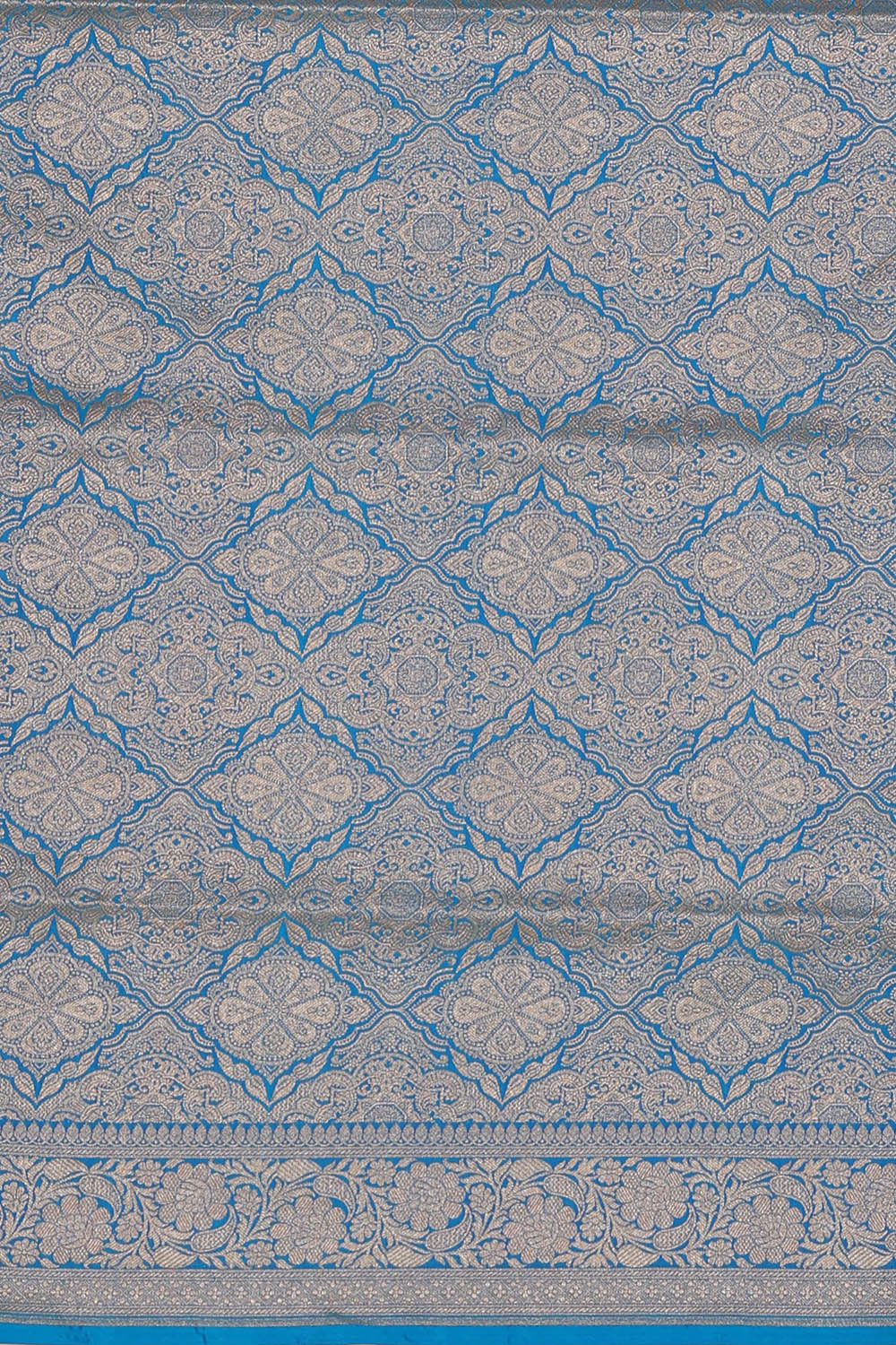 Image of Banarasi Silk Ocean Blue Saree