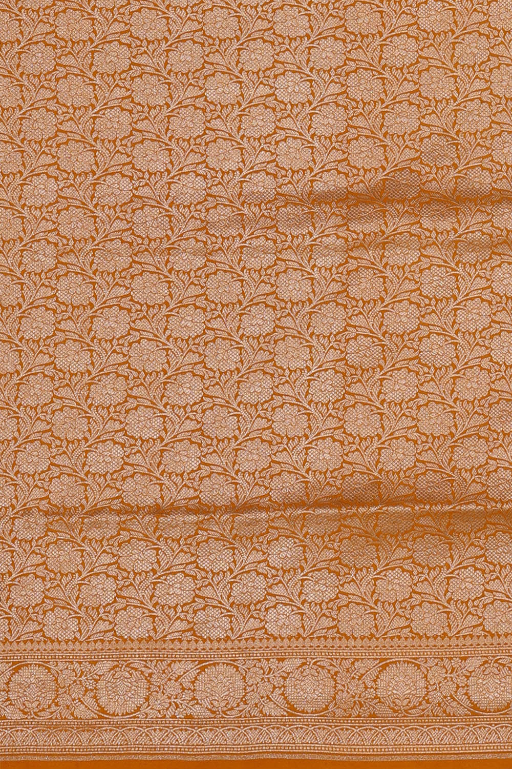 Image of Banarasi Silk Mustard Brown Saree