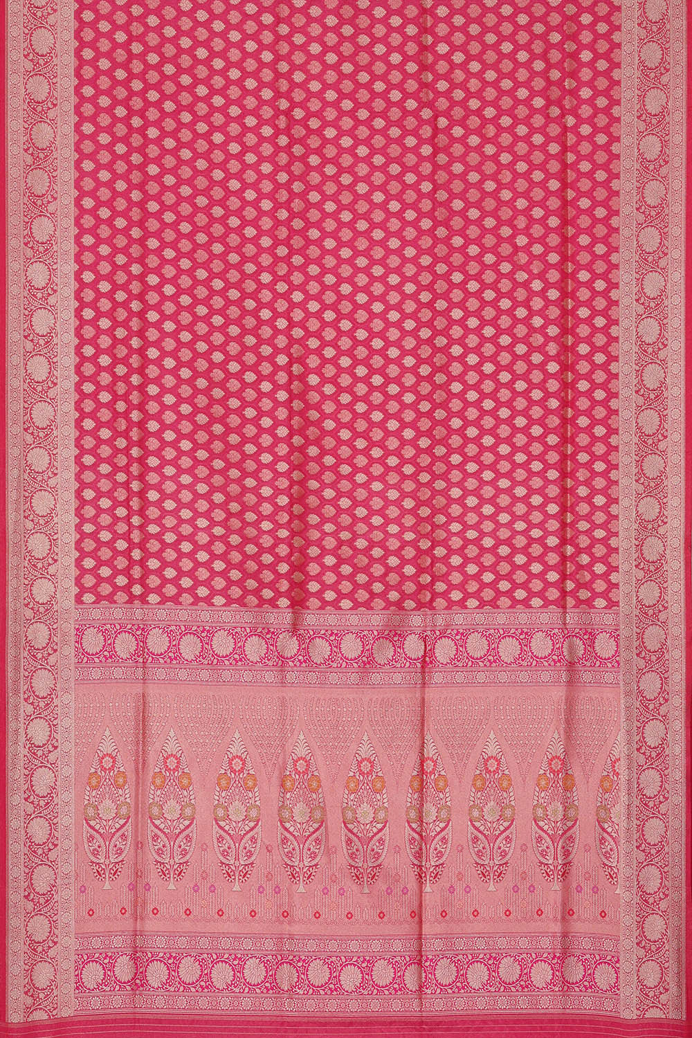 Image of Banarasi Silk Reddish Pink Saree