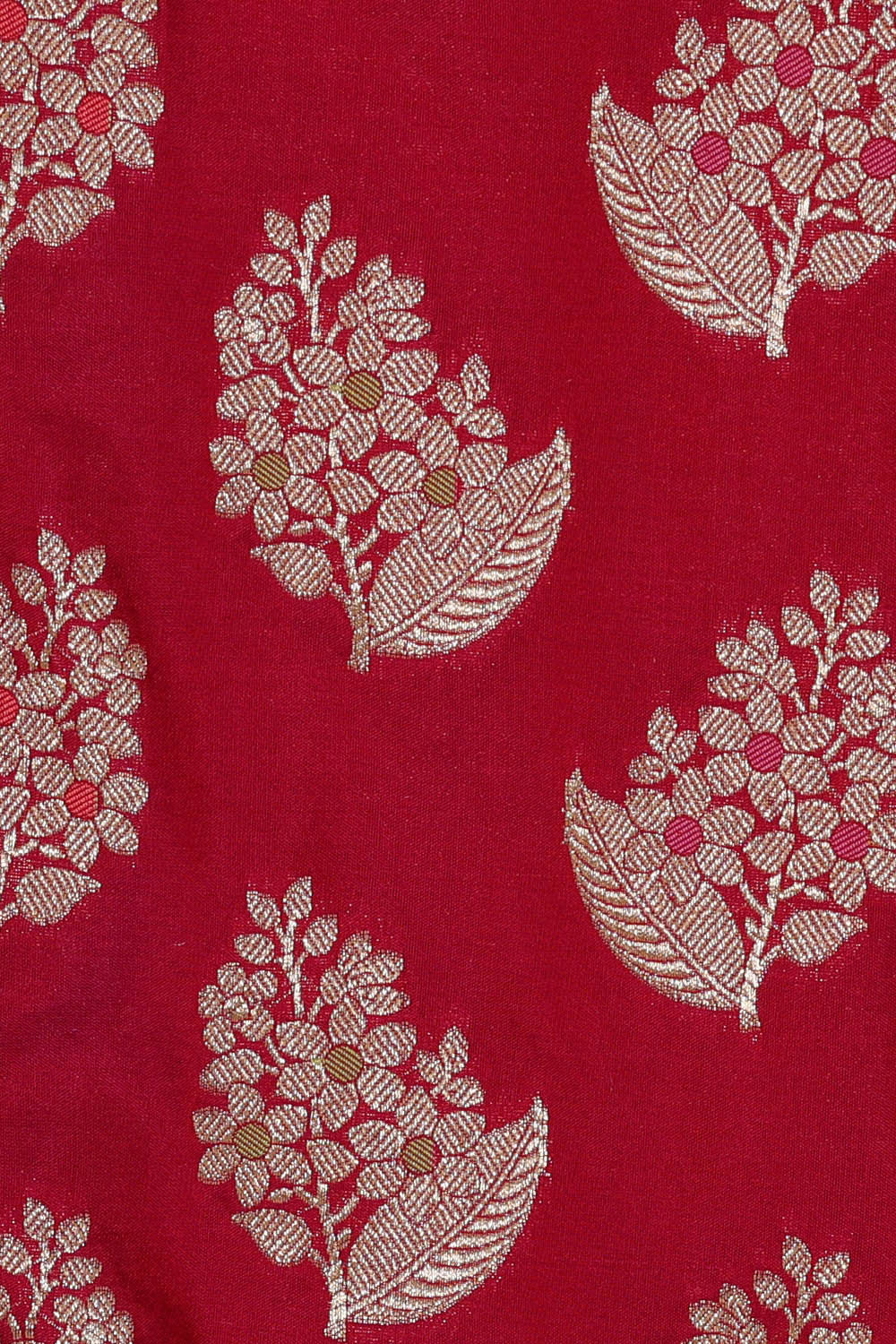 Image of Banarasi Silk Red Saree