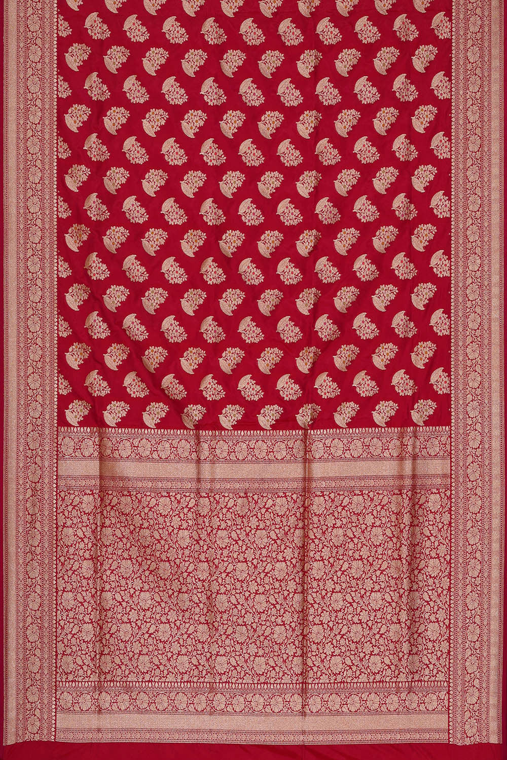 Image of Banarasi Silk Red Saree