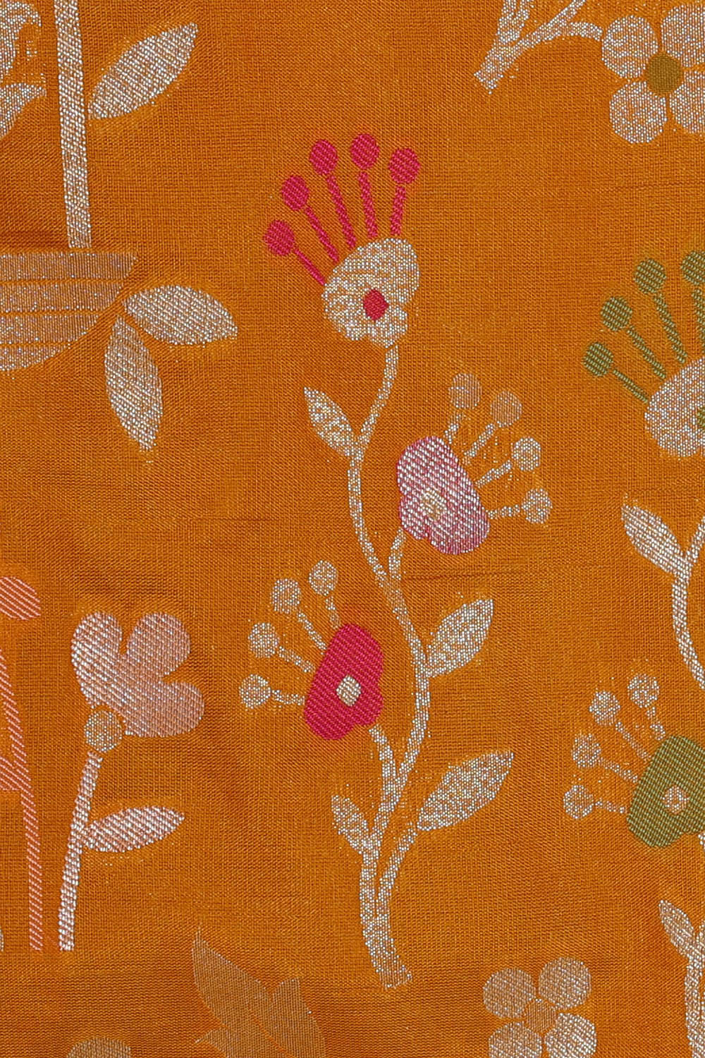 Image of Banarasi Silk Dark Mustard Yellow Saree