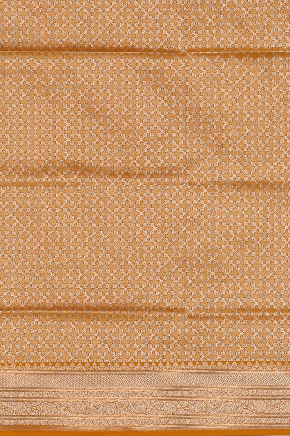 Image of Banarasi Silk Dark Mustard Yellow Saree