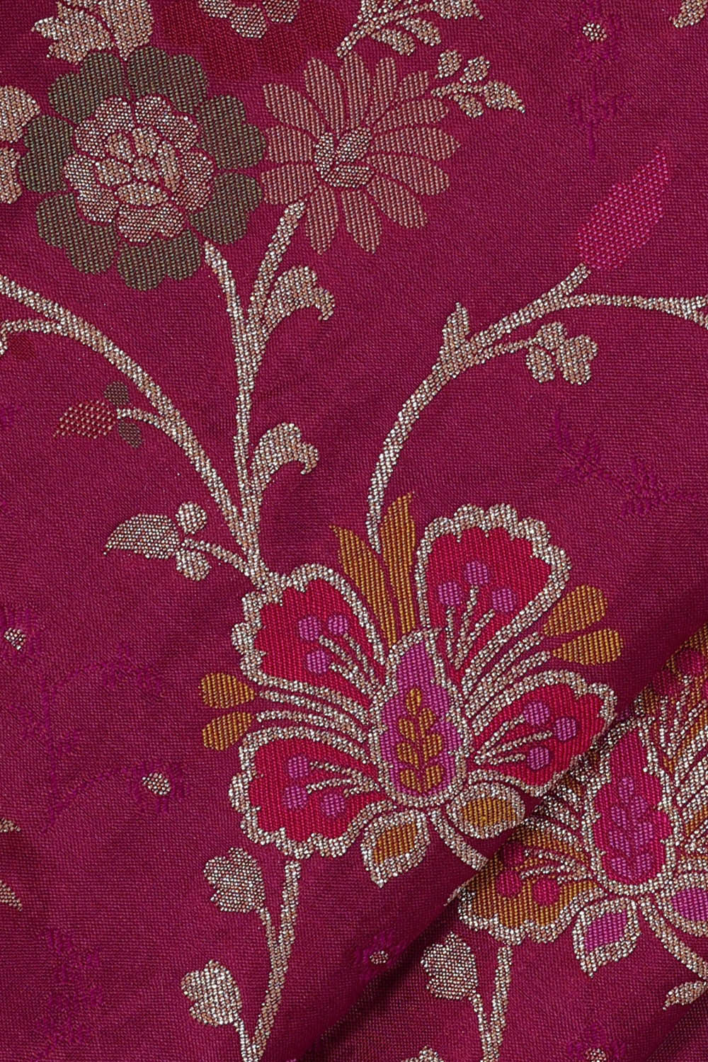 Image of Banarasi Silk Magenta Saree