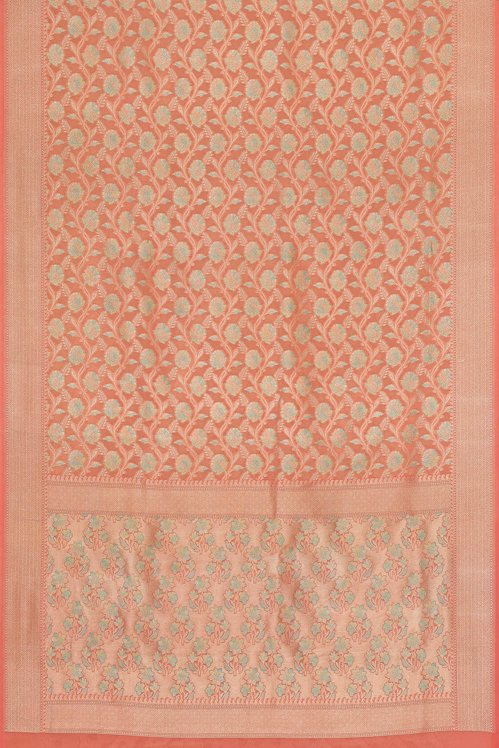 Banarasi Georgette Peach Saree