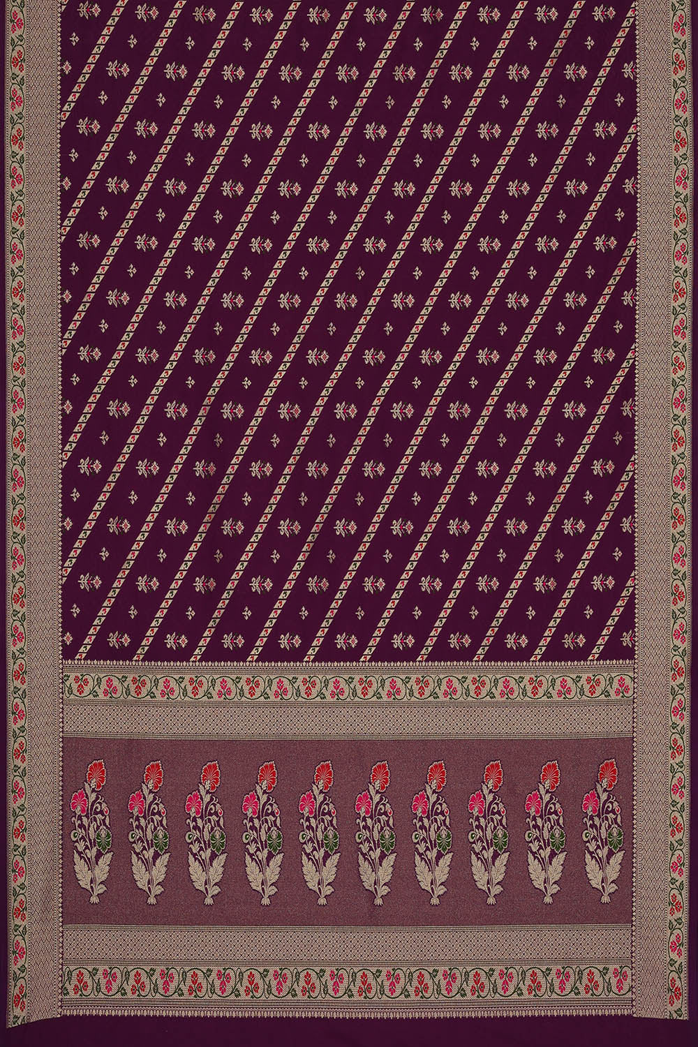 Image of Banarasi Silk Purple Saree