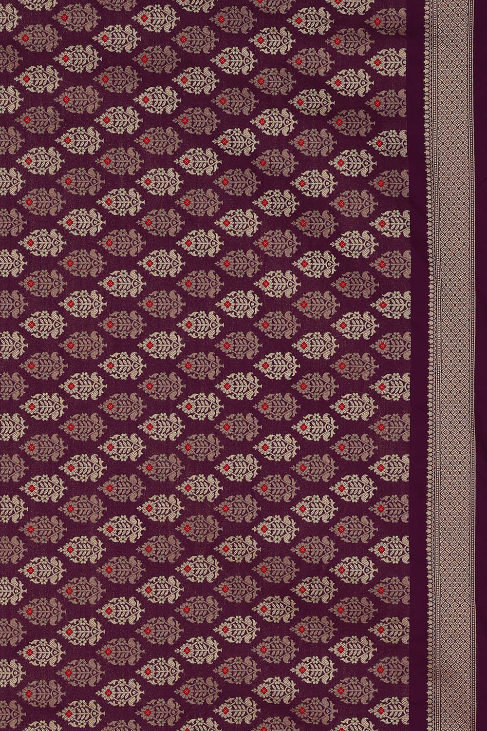 Image of Banarasi Silk Purple Saree