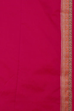 Image of Semi Banarasi Silk Dark Peach Saree