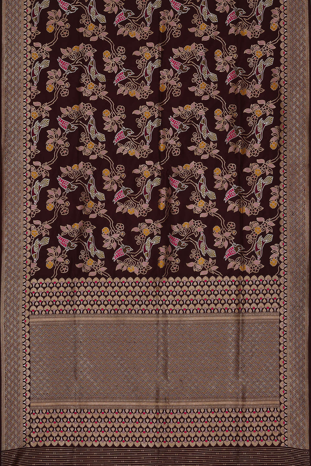 Image of Banarasi Silk Maroon Saree