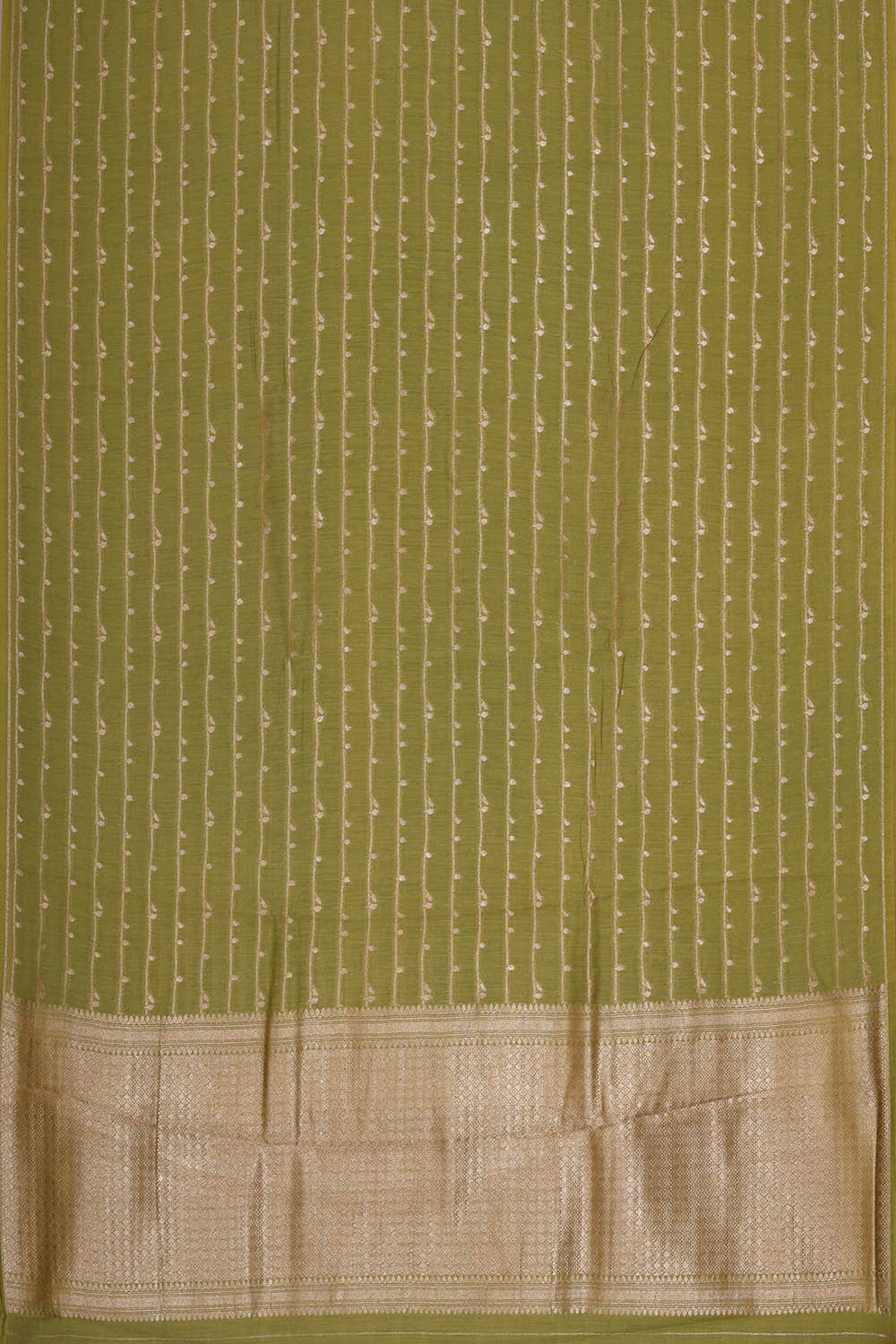 Image of Mehndi Green Silk Saree