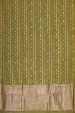 Image of Mehndi Green Silk Saree