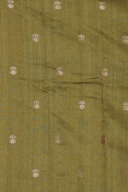 Image of Mehndi Green Silk Saree
