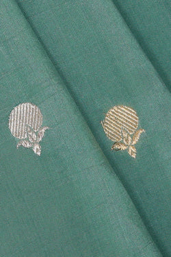 Image of Dull Green Silk Saree