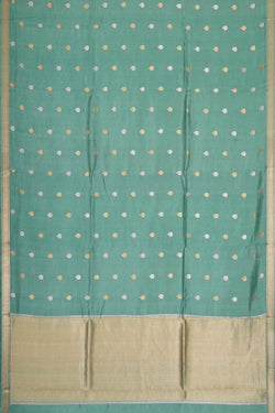 Image of Dull Green Silk Saree