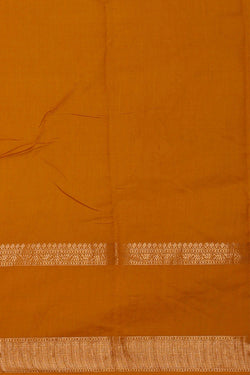 Image of Mustard Yellow Silk Saree