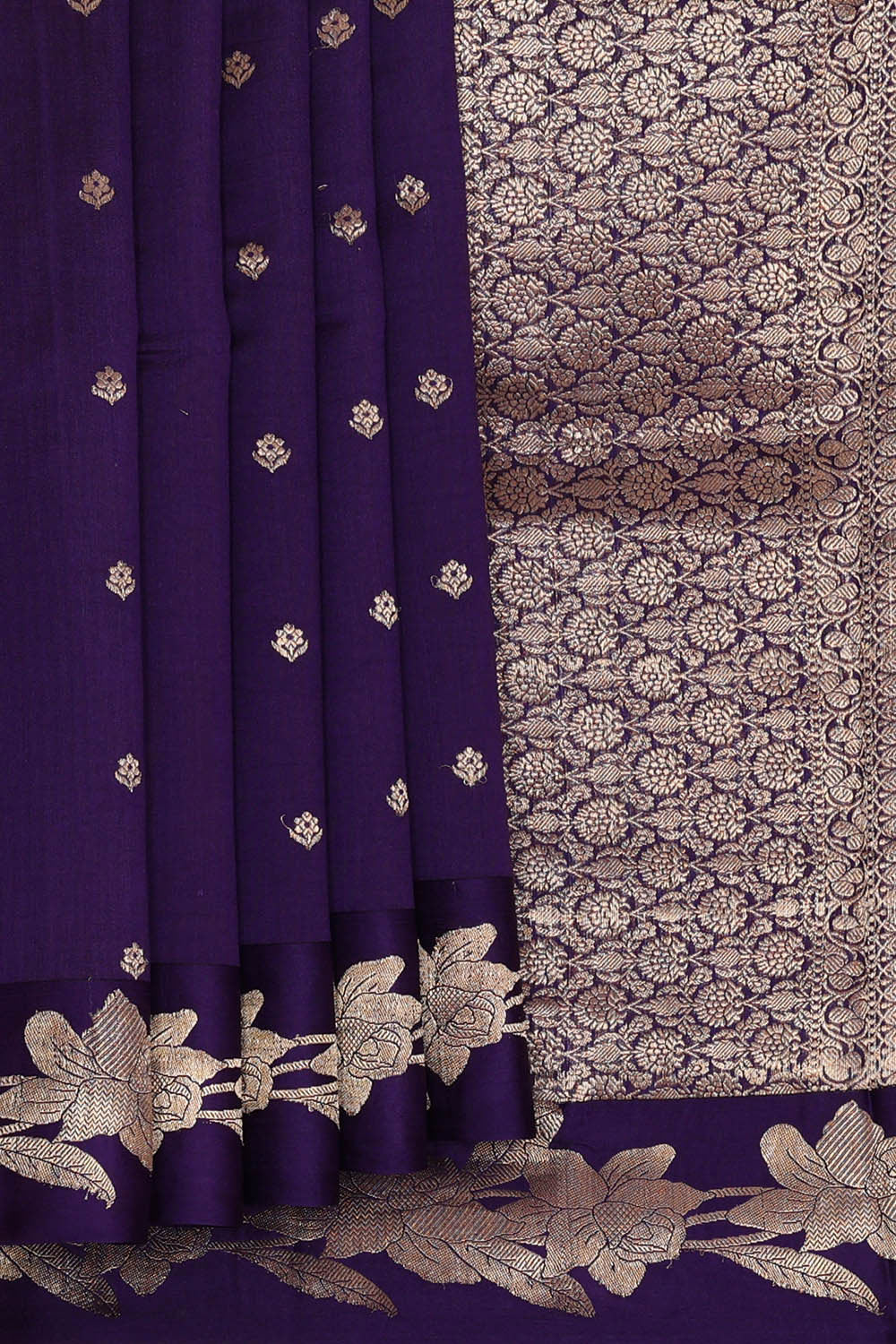 Image of Violet Silk Saree