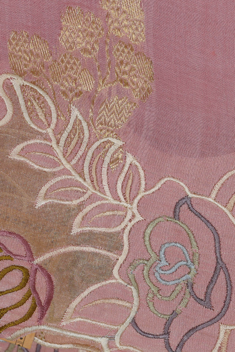 Image of Pink Kora Silk Saree