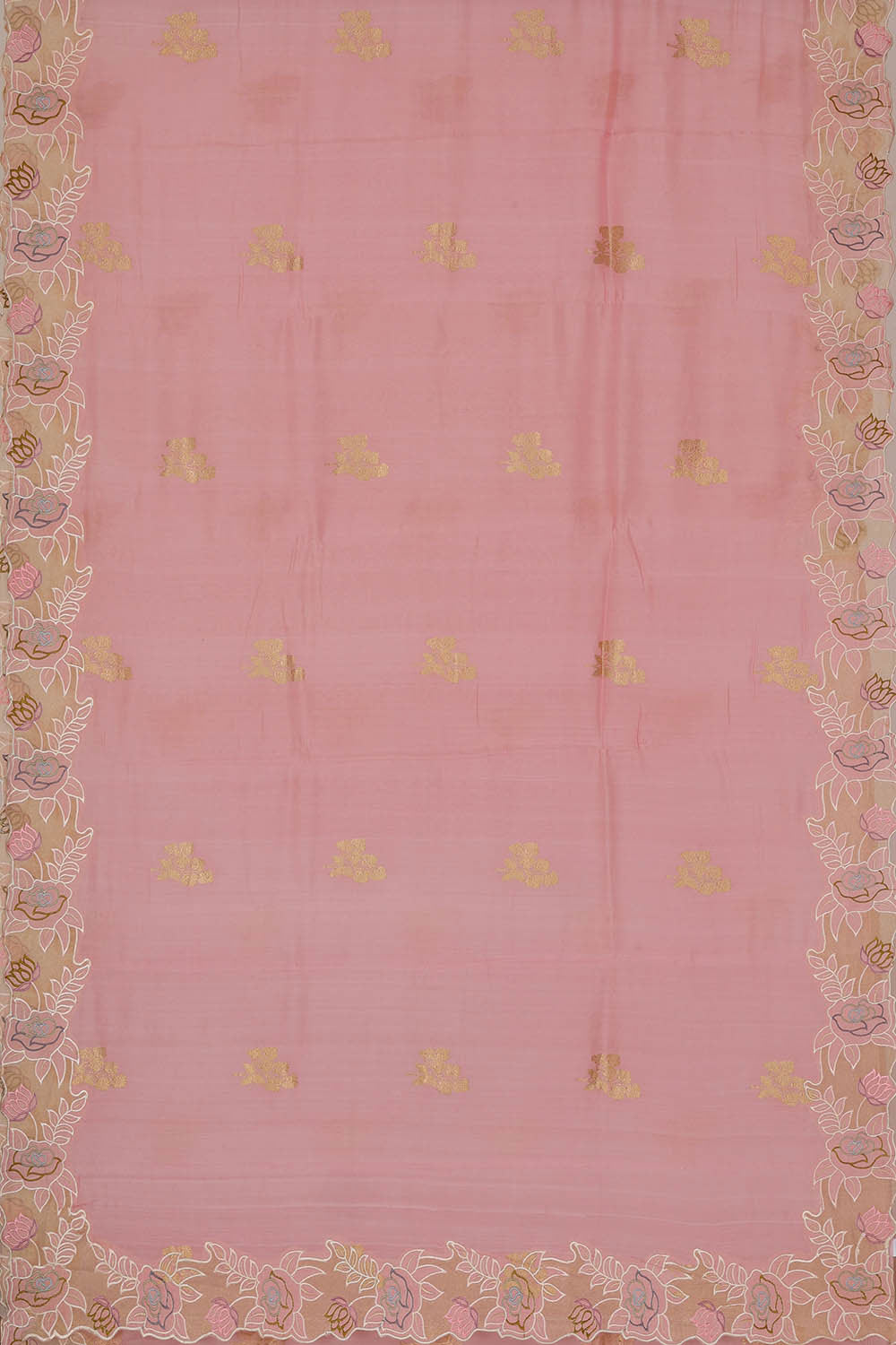 Image of Pink Kora Silk Saree