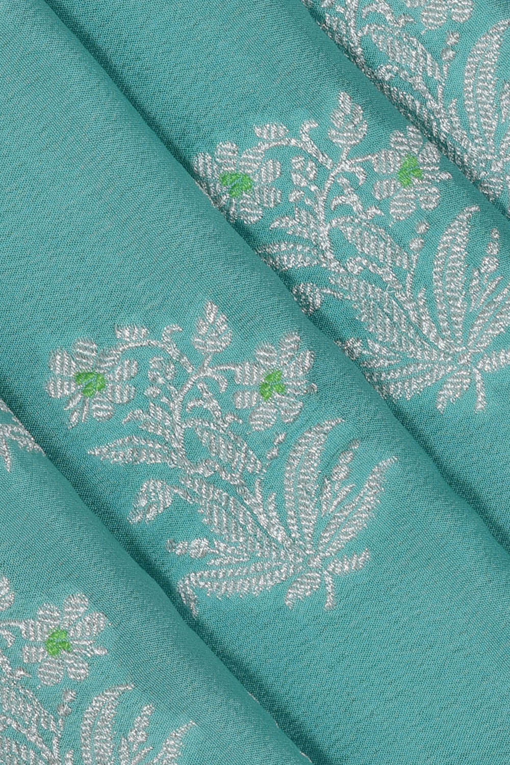 Image of Banarasi Crepe Sea Blue Saree