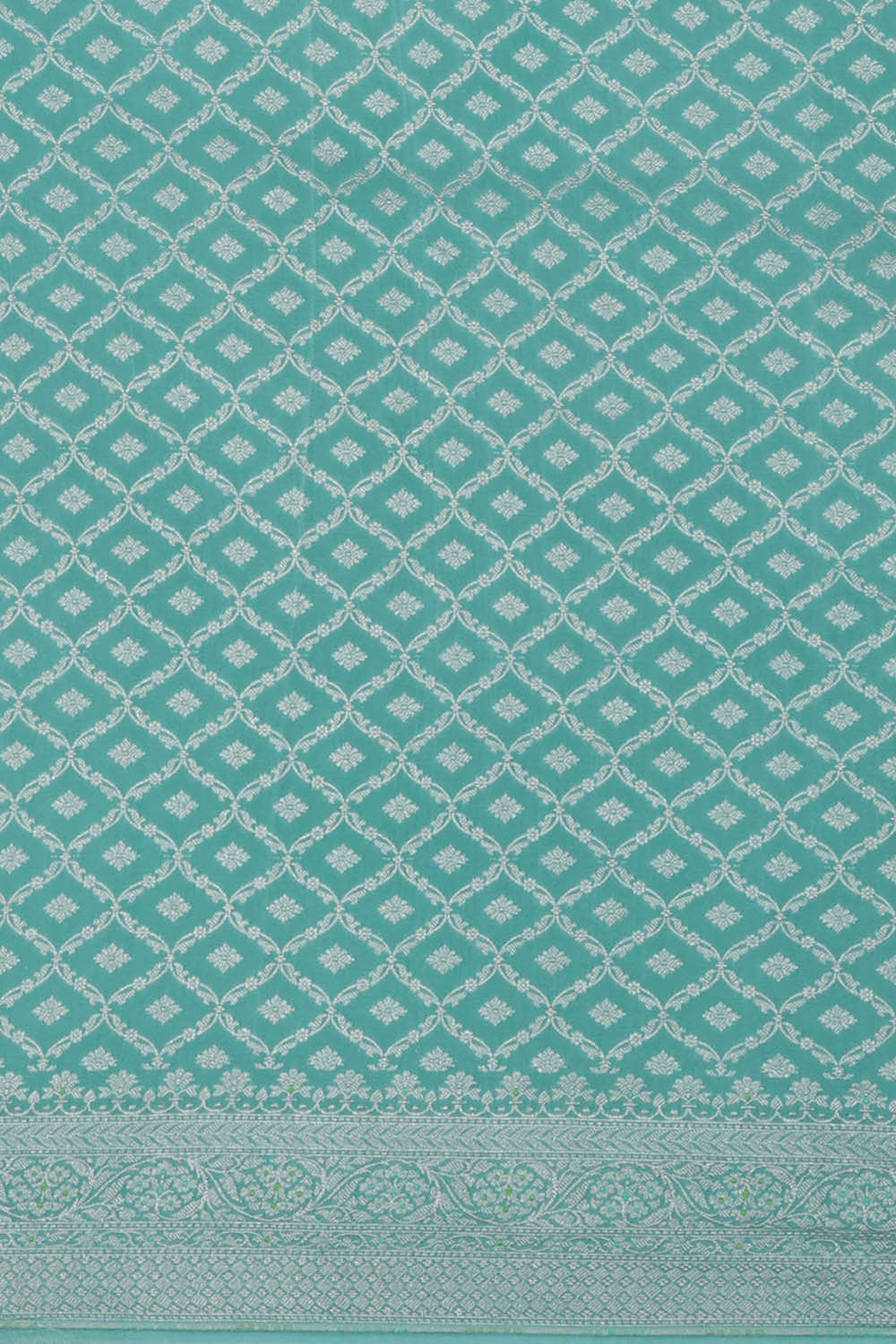 Image of Banarasi Crepe Sea Blue Saree