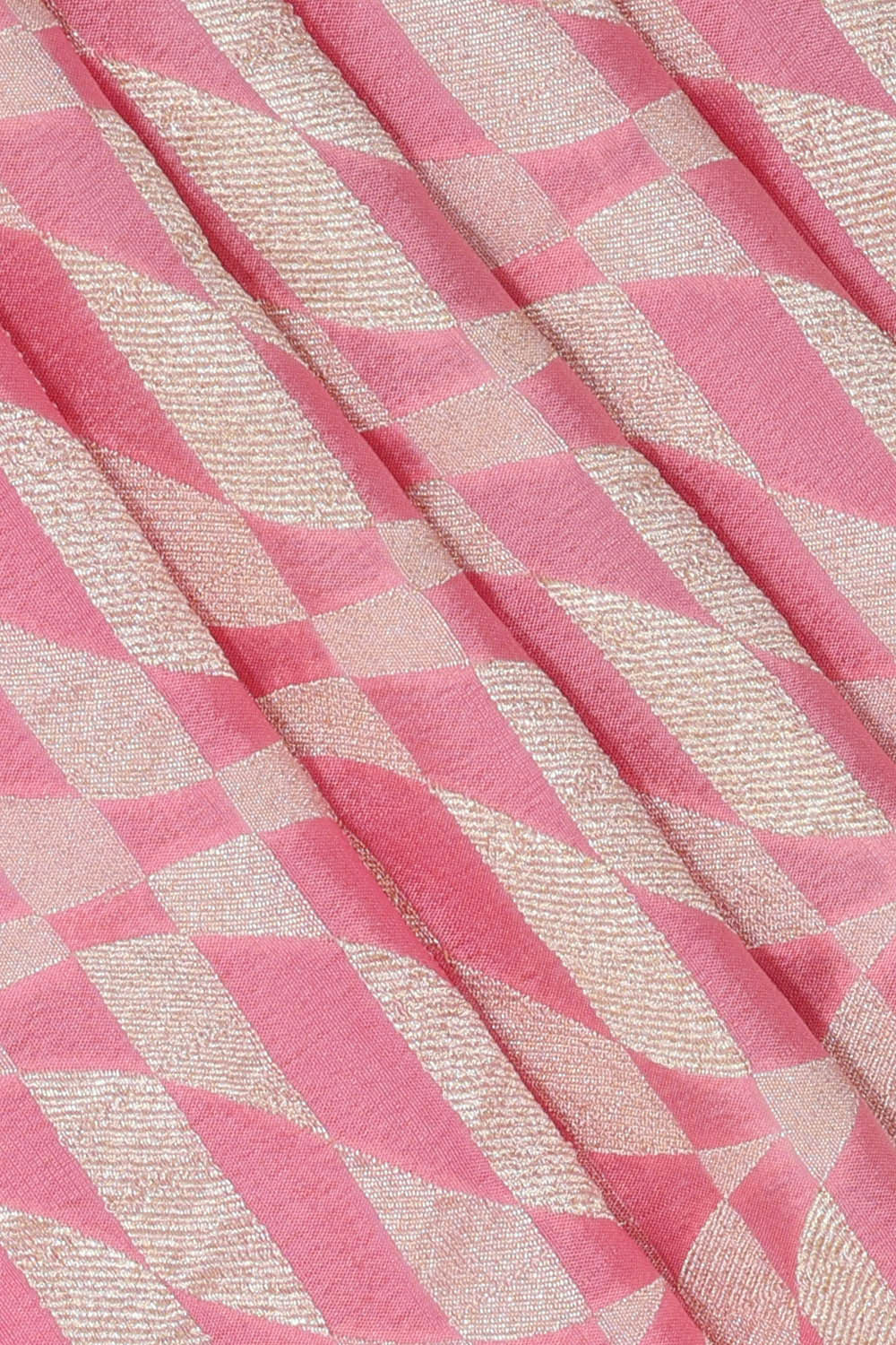 Image of Banarasi Crepe Pink Saree